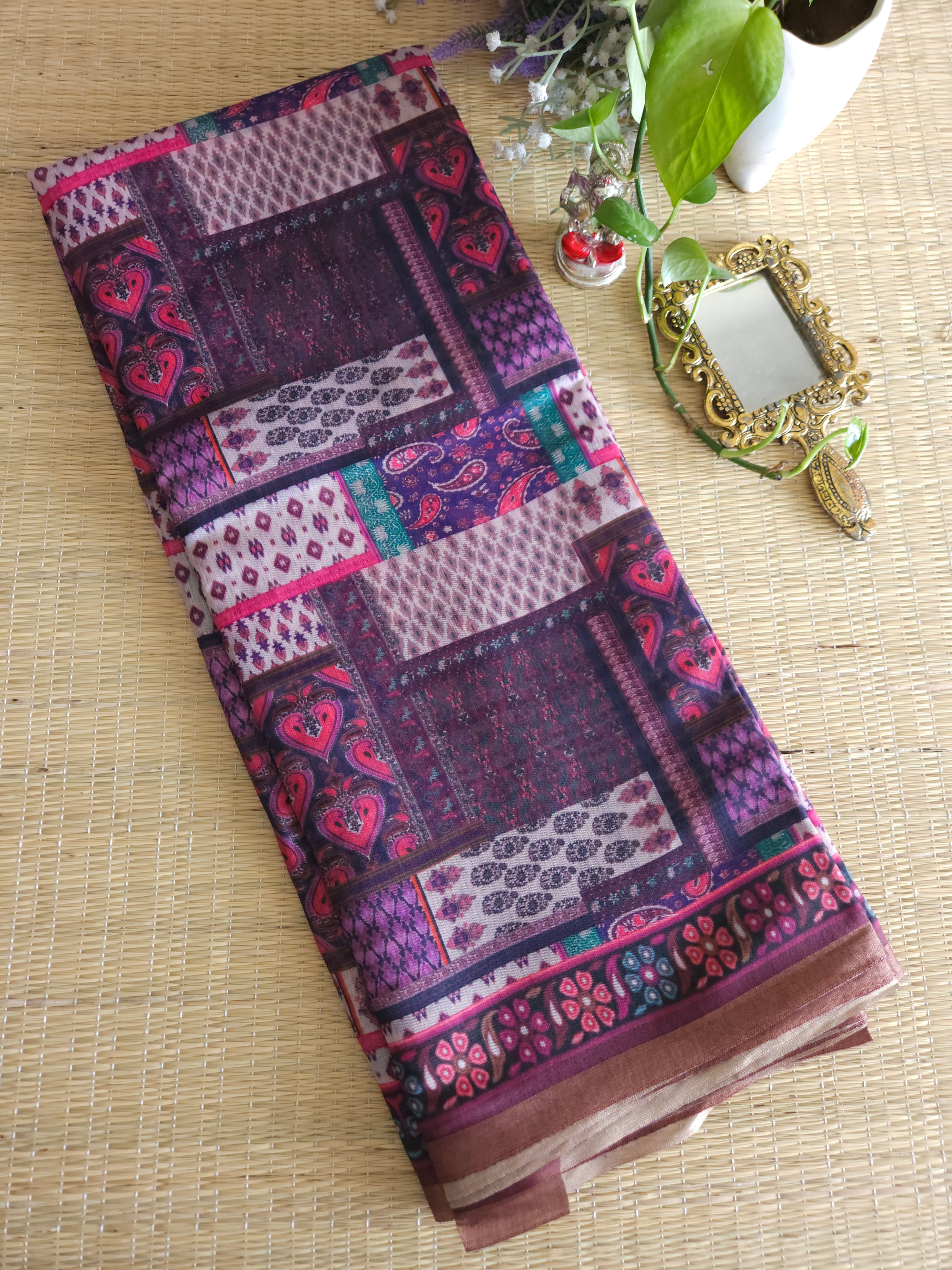 Semi chanderi saree