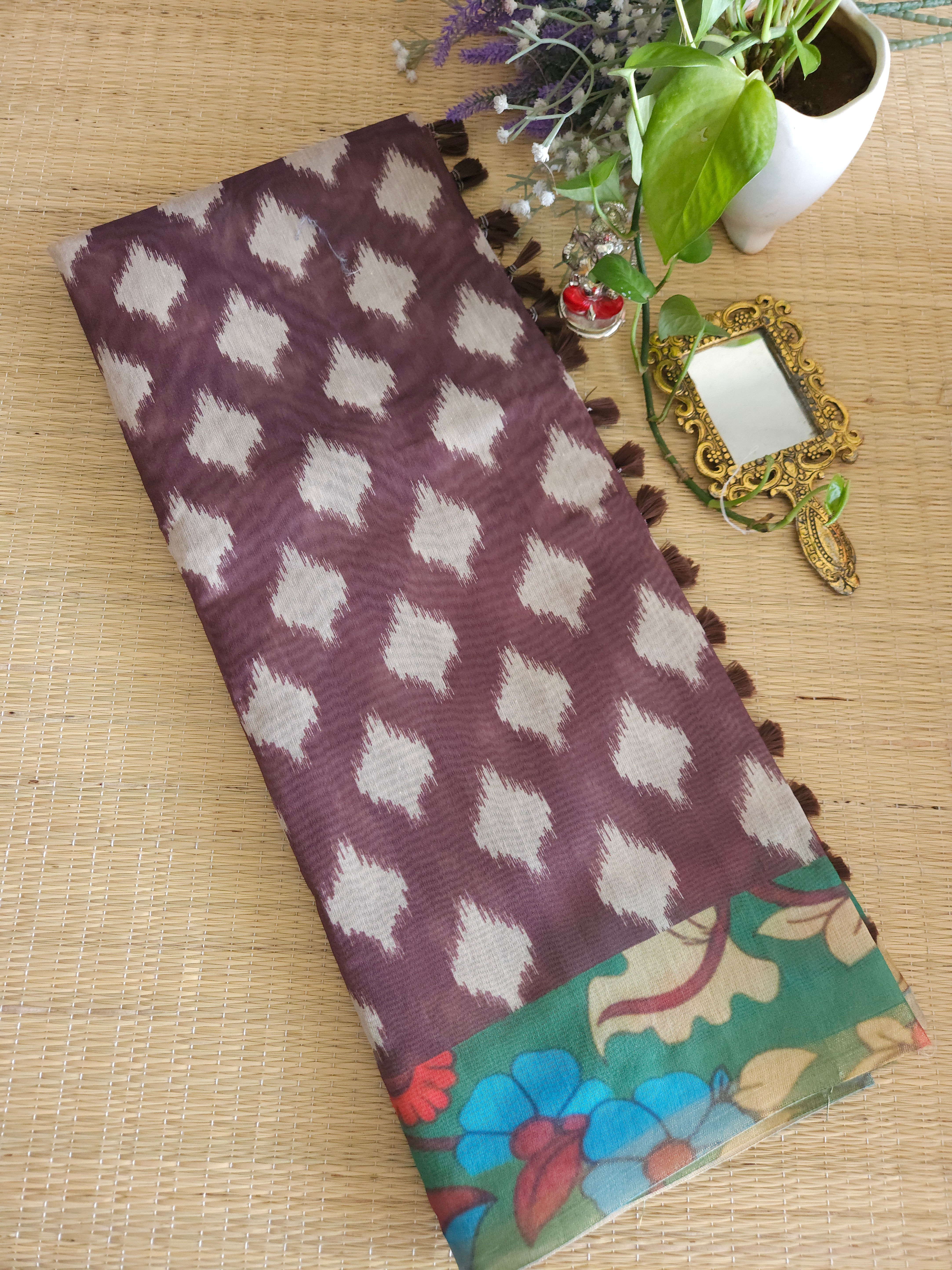 Semi chanderi saree
