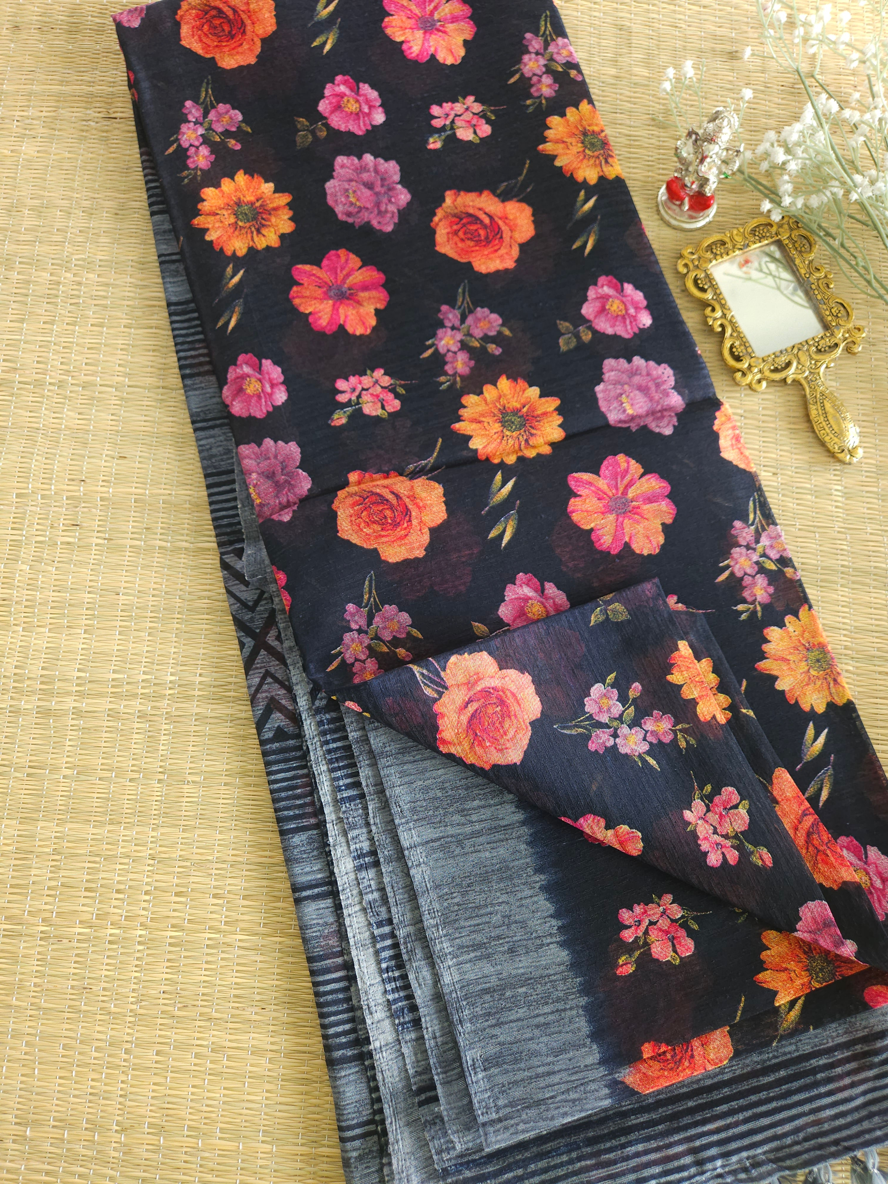 Fancy soft cotton saree 
