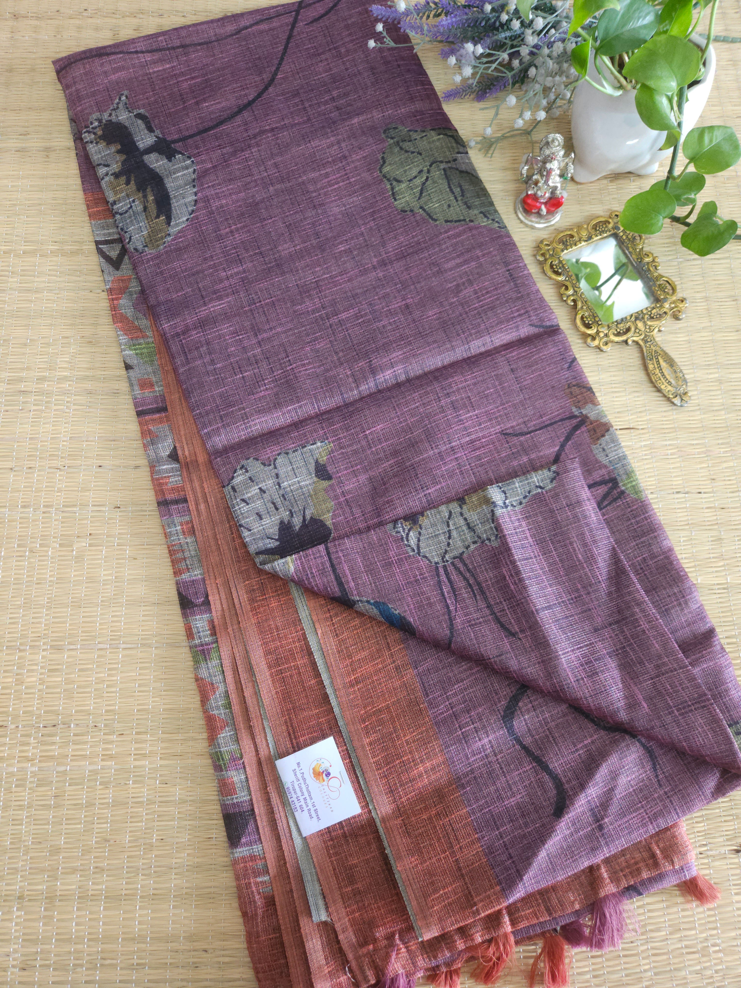 Fancy Jute by cotton saree