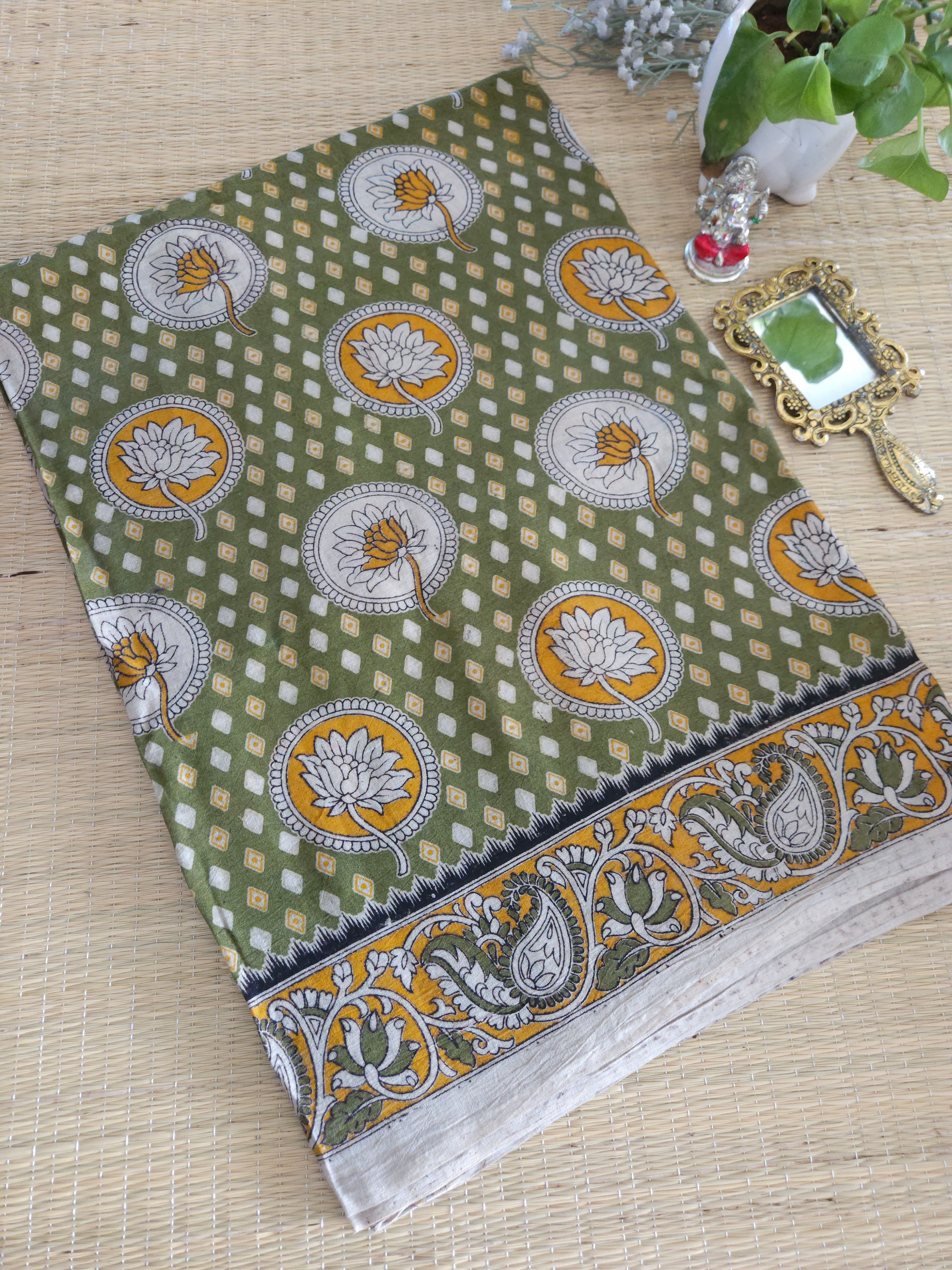 Pure Kalamkari cotton saree 