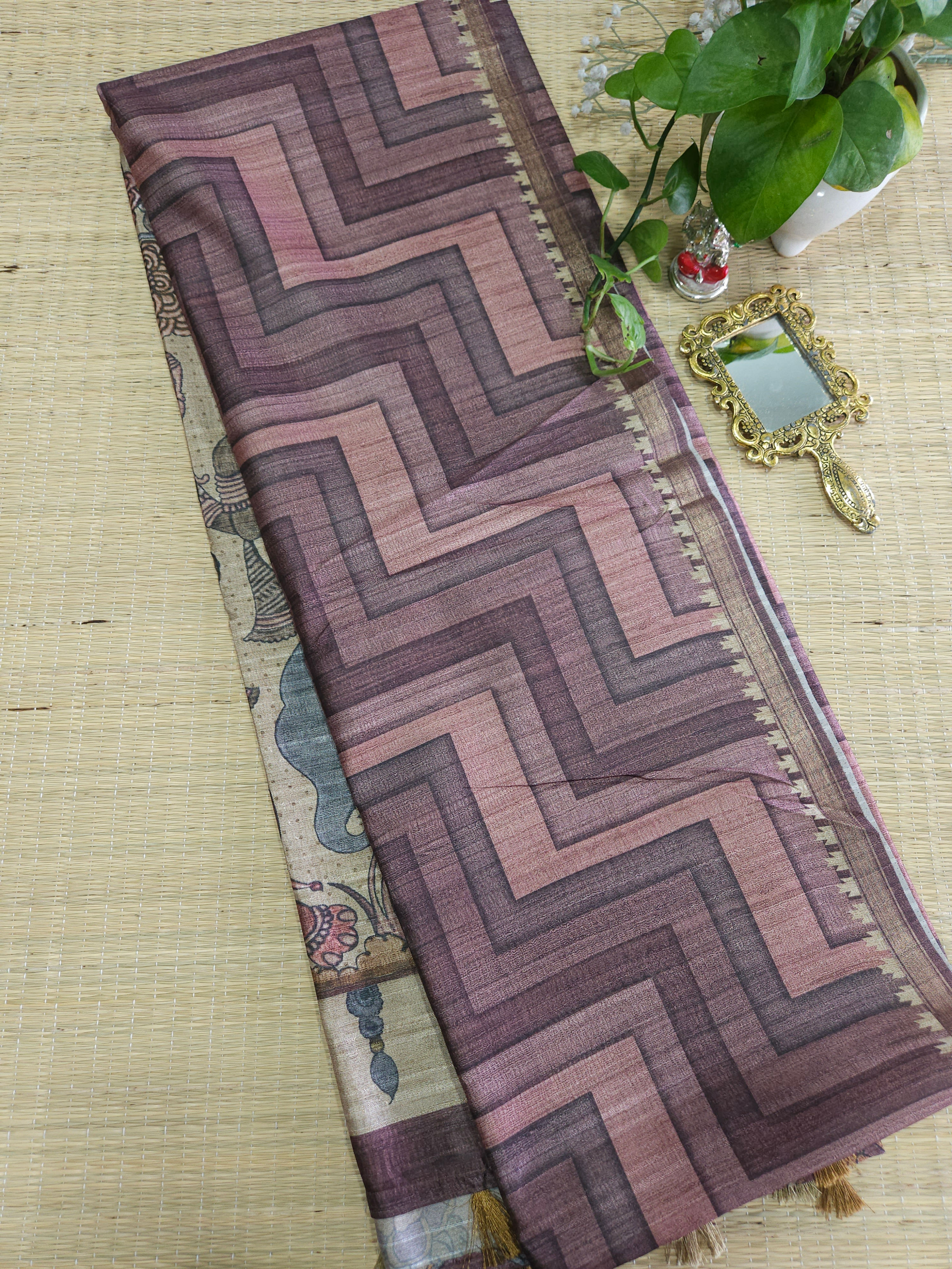 Tussar X Kalamkari saree 