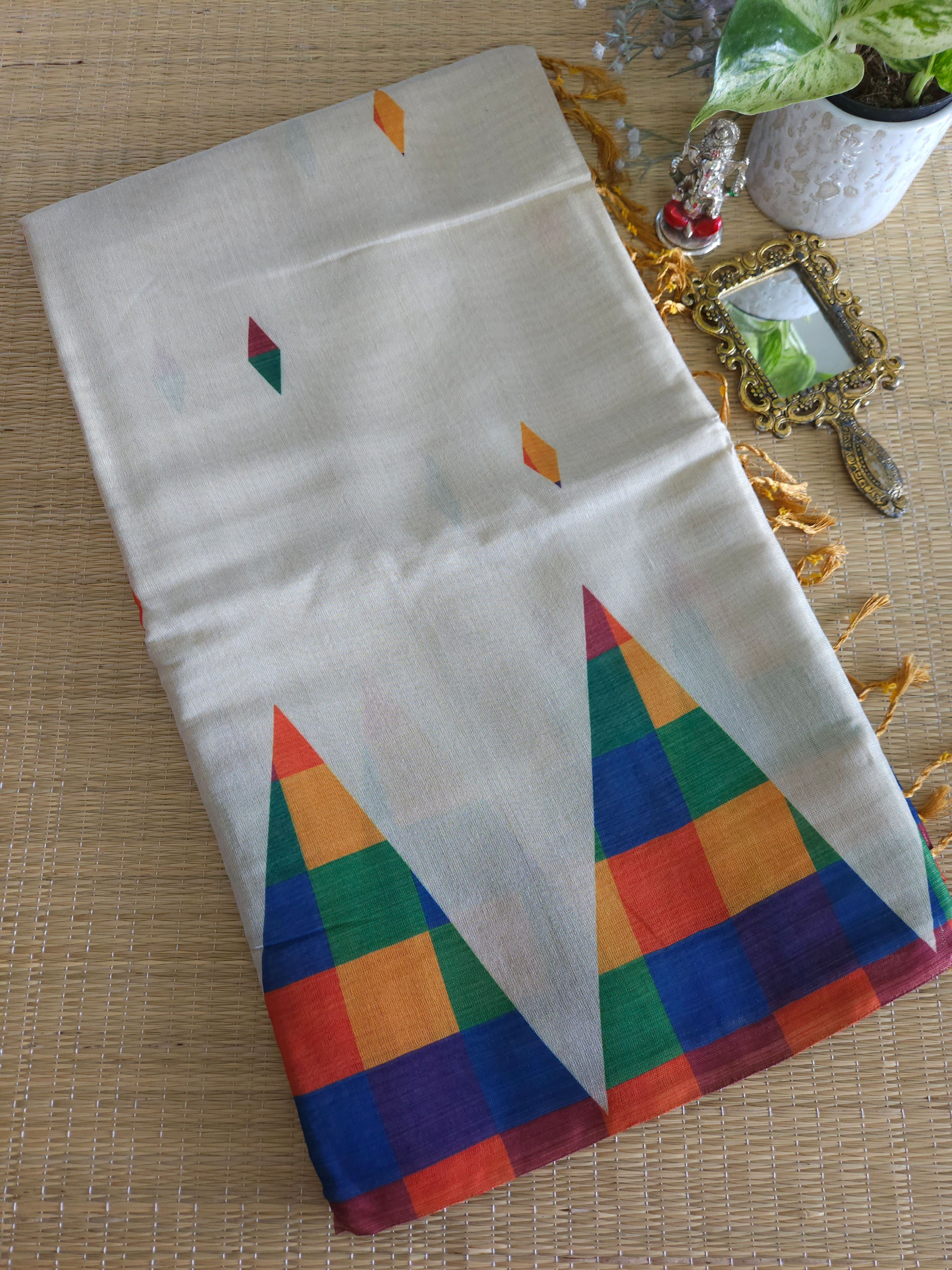 Tissue saree X Madras Checks