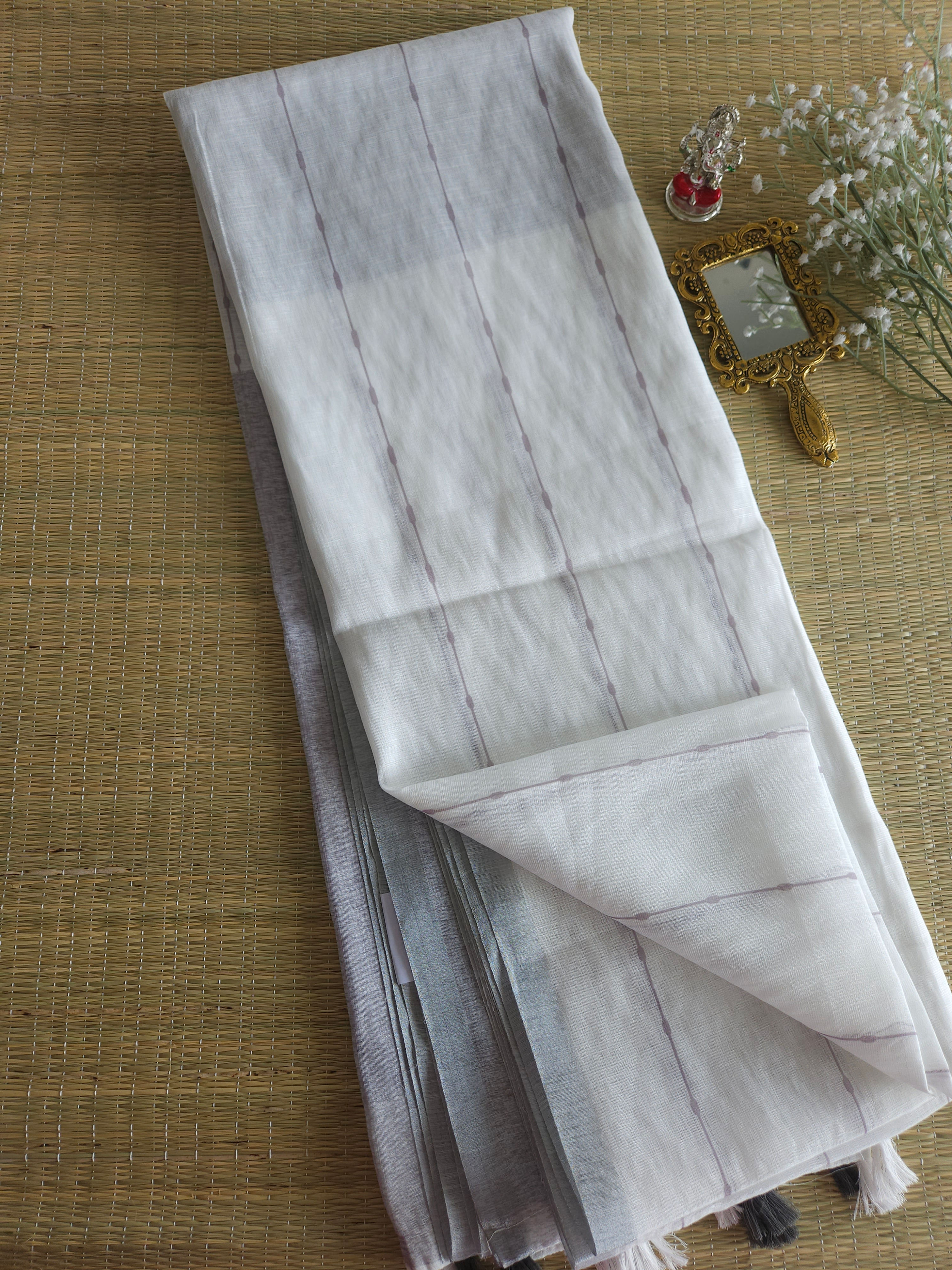 Linen saree