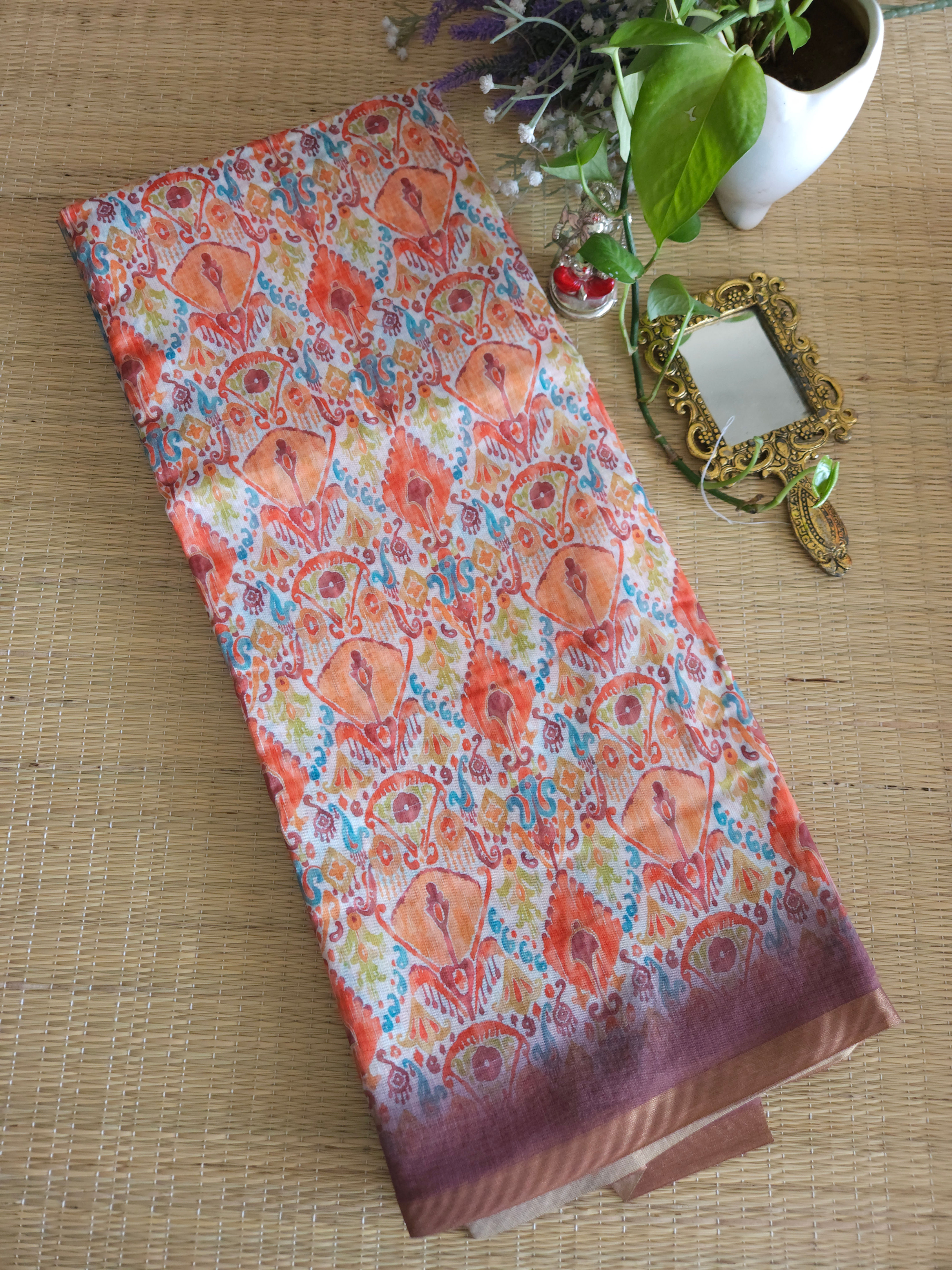 Semi chanderi saree