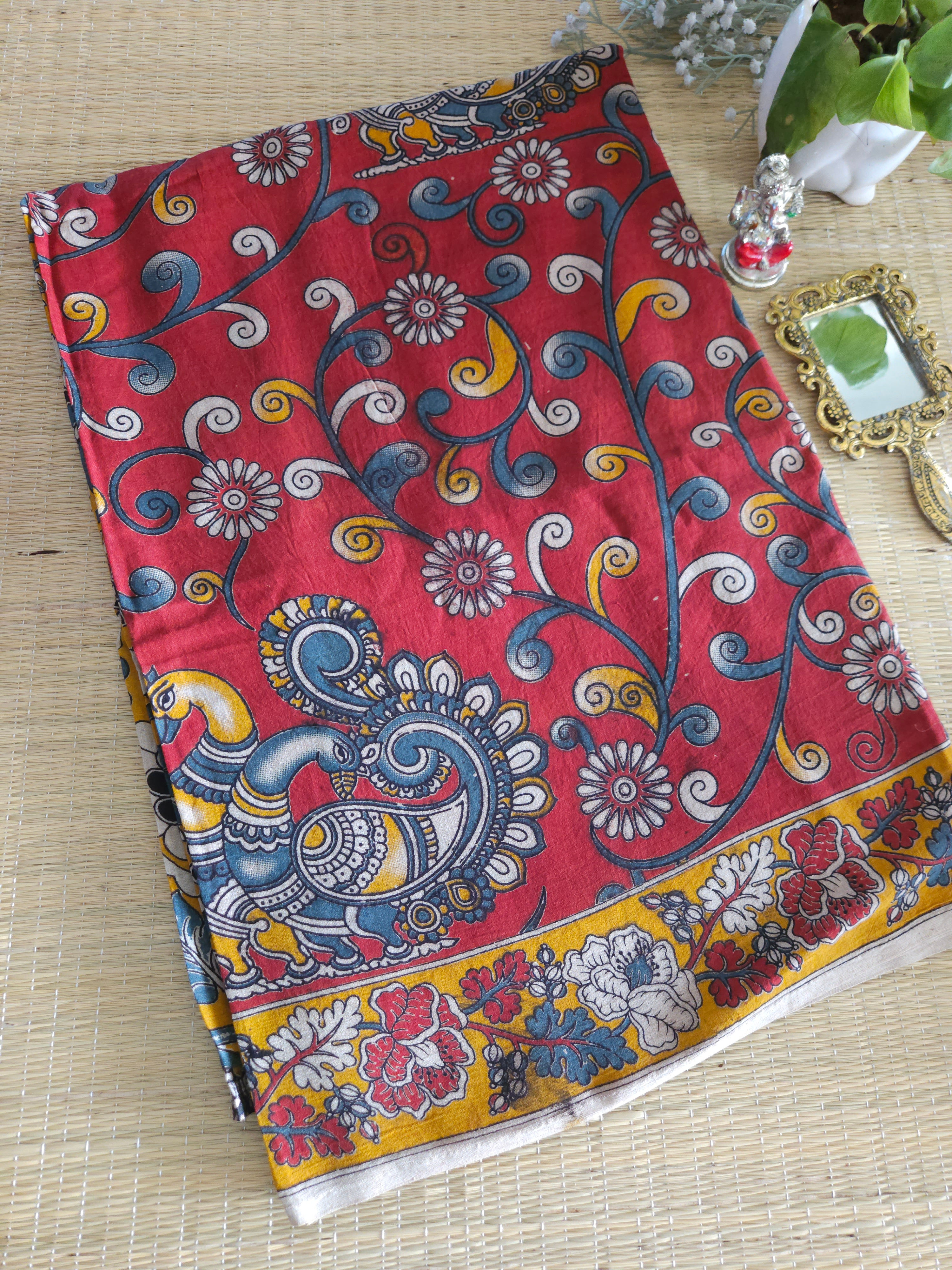 Pure Kalamkari cotton saree 