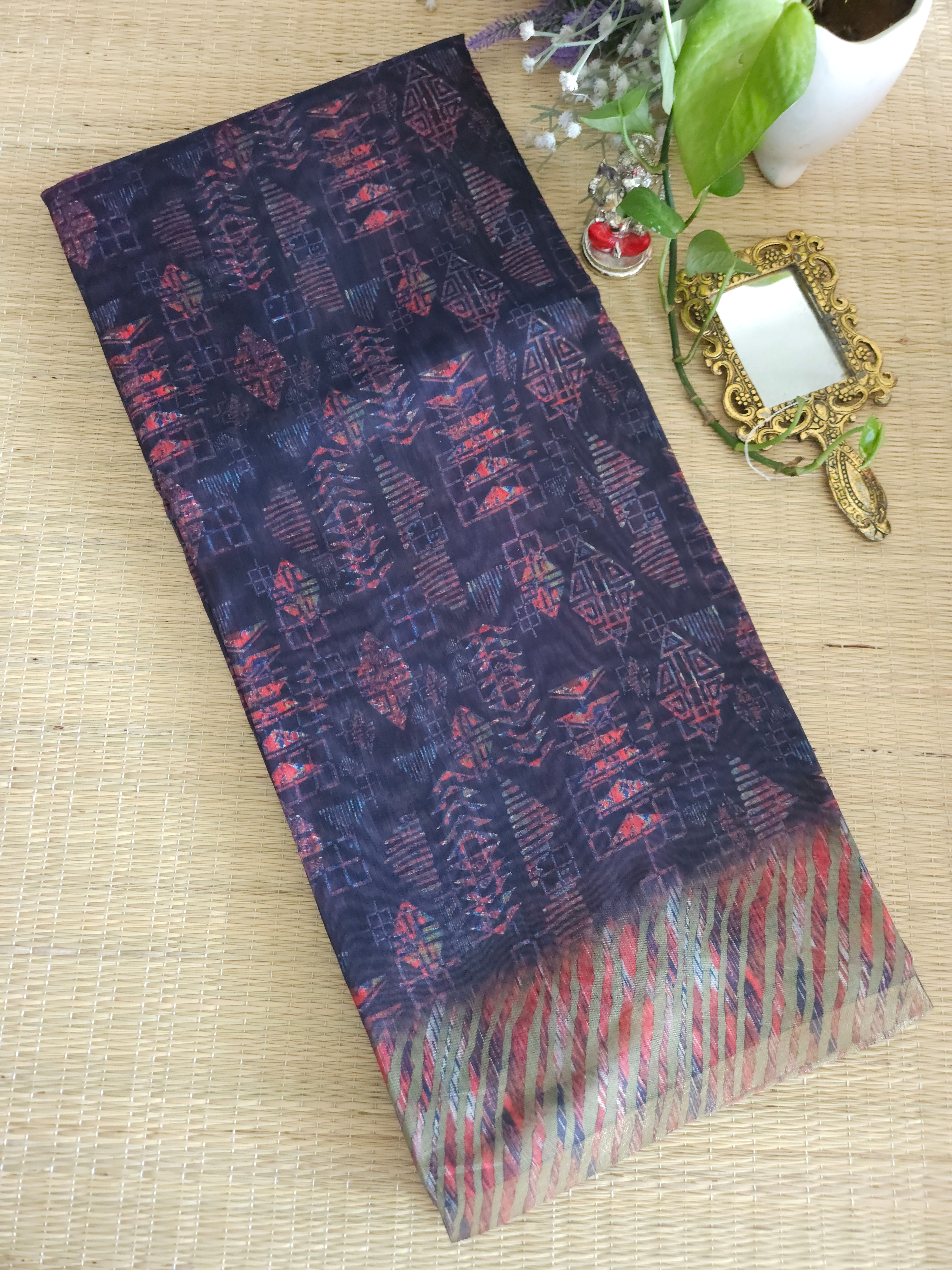 Semi chanderi saree