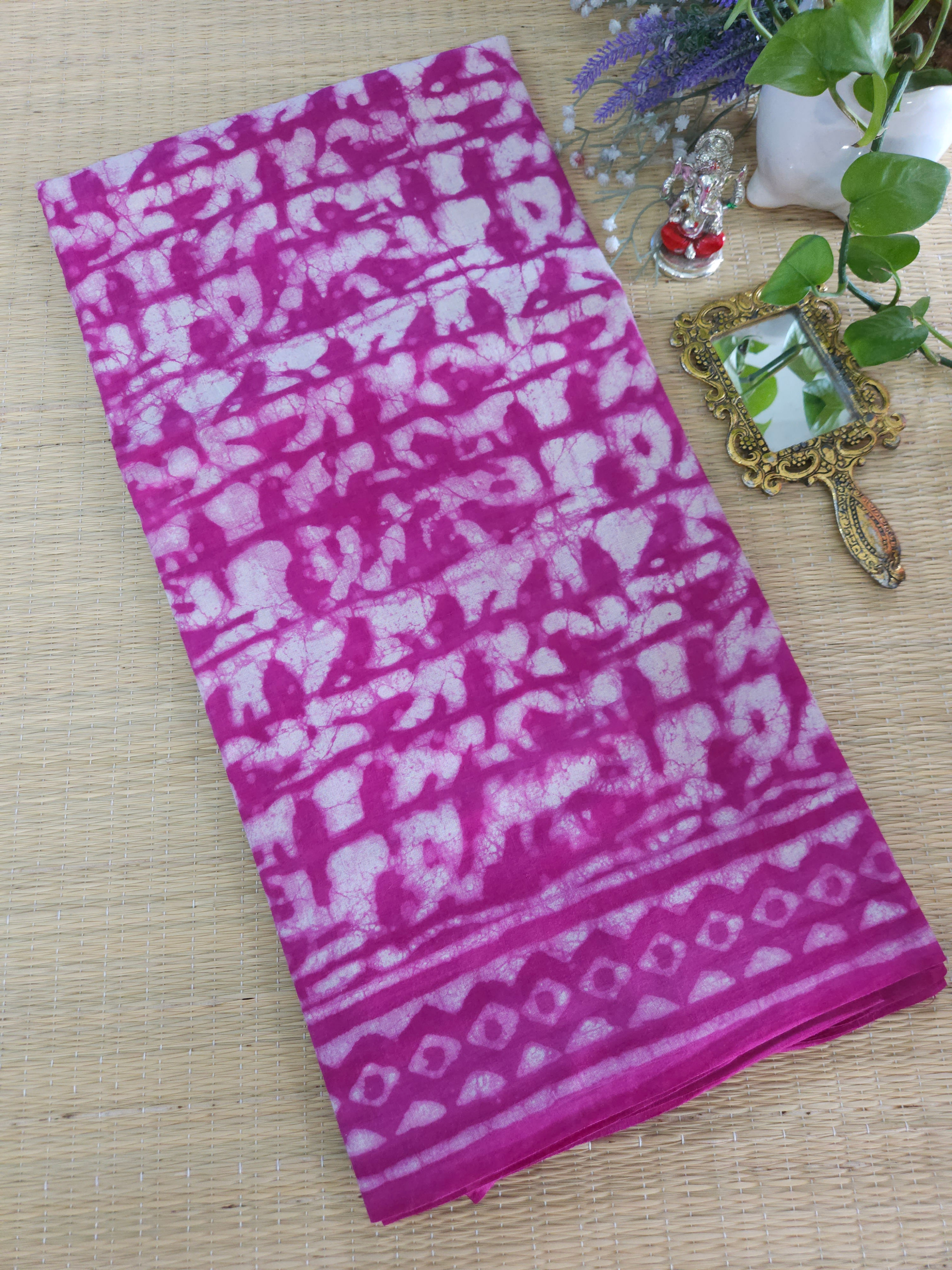 Mul mul cotton Handblock printed saree 