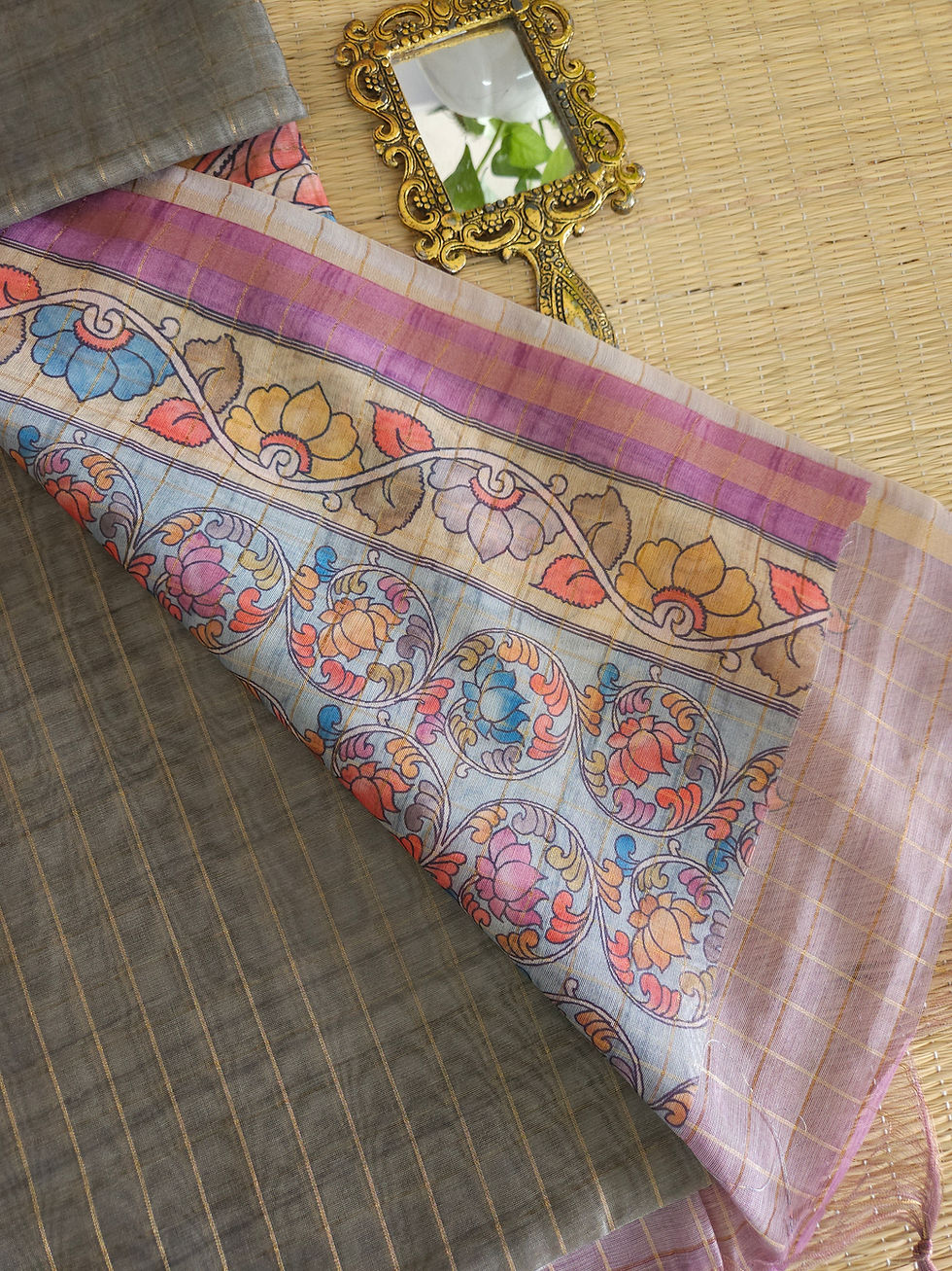 Thumbnail: Semi chanderi saree 