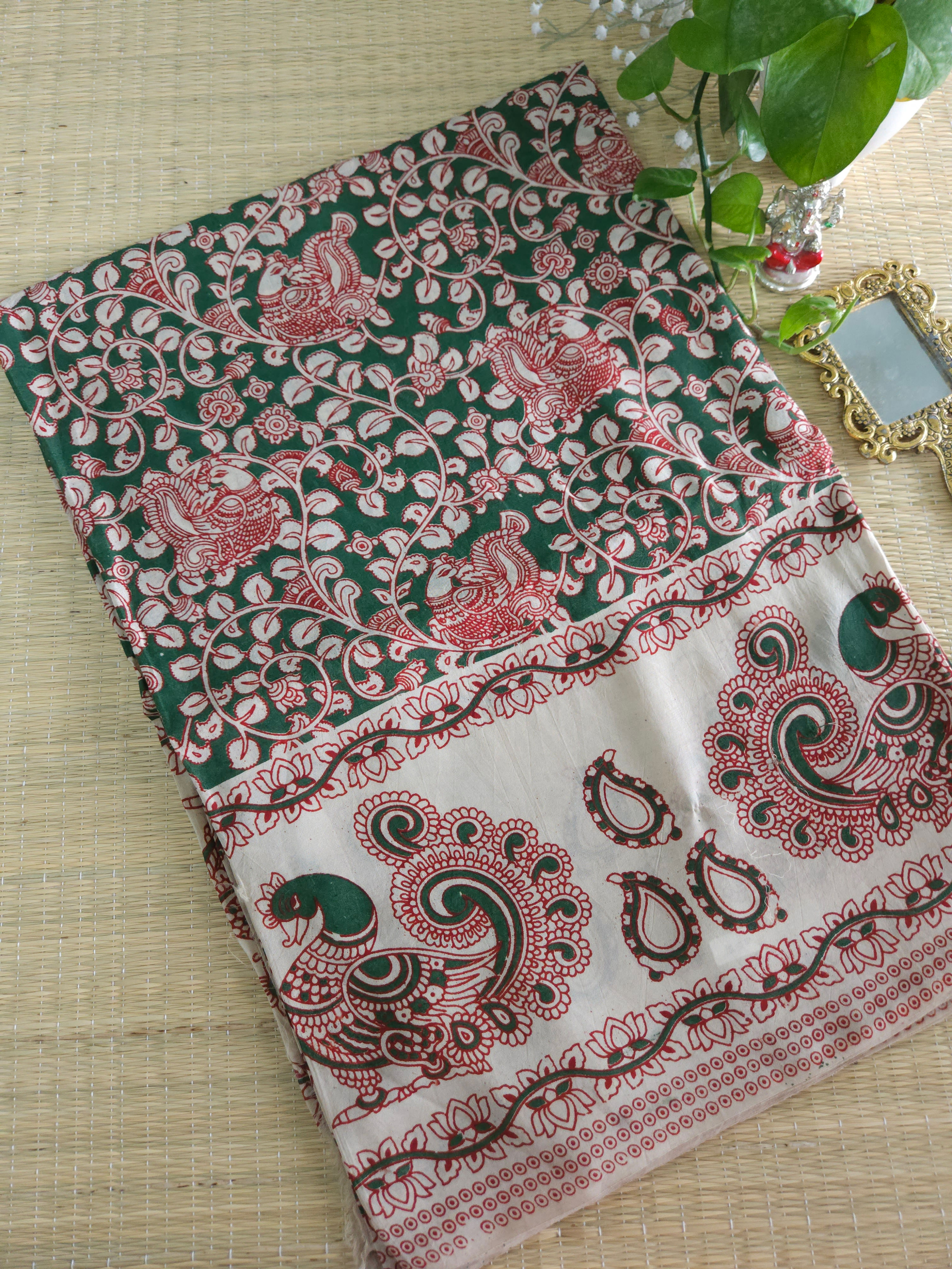 Pure Kalamkari silk saree 