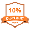 10％のディスカウントオレンジ