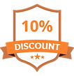 10％のディスカウントオレンジ