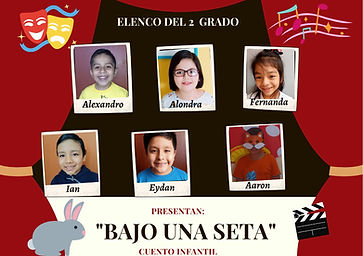 alumnos del elenco de segundo grado del colegio arquimedes