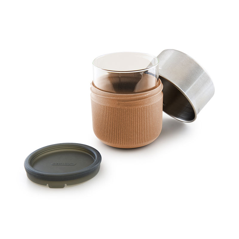 縮圖：black+blum 玻璃食物盒連不銹鋼蓋 15oz (450ml) - 杏仁色