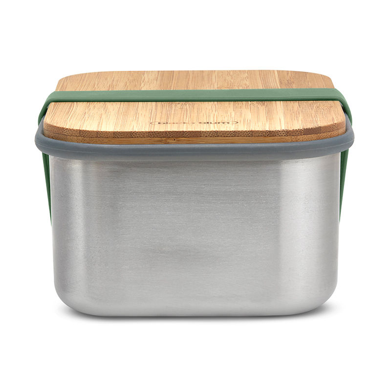 Thumbnail: black+blum Stainless Steel Sandwich Box (SS+Bamboo) 42oz (1250ml) - Olive