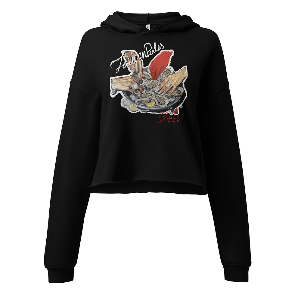 Thumbnail: "La Vie en Perles" Crop Hoodie