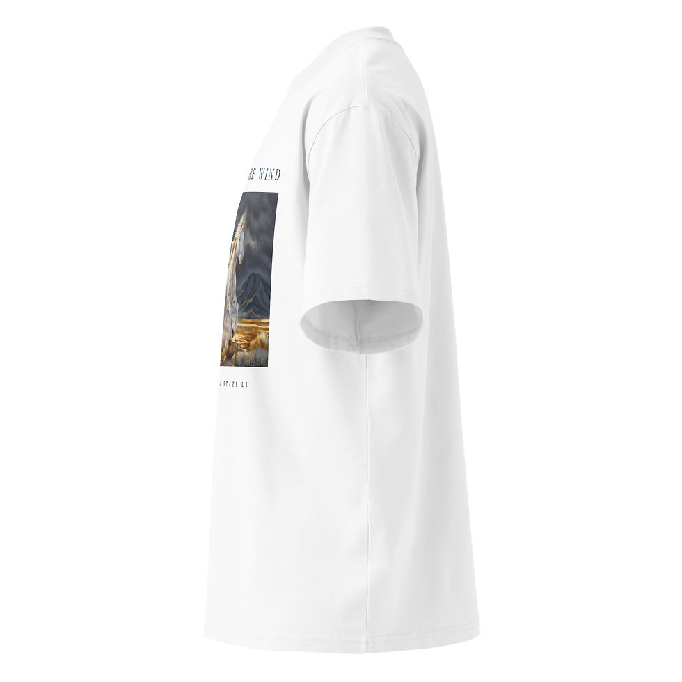 Thumbnail: "Free Like The Wind" Unisex organic oversized high neck t-shirt