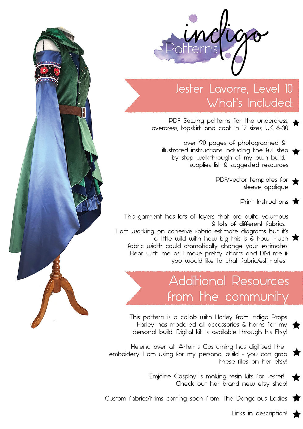 Thumbnail: Level 10 Jester Sewing Pattern