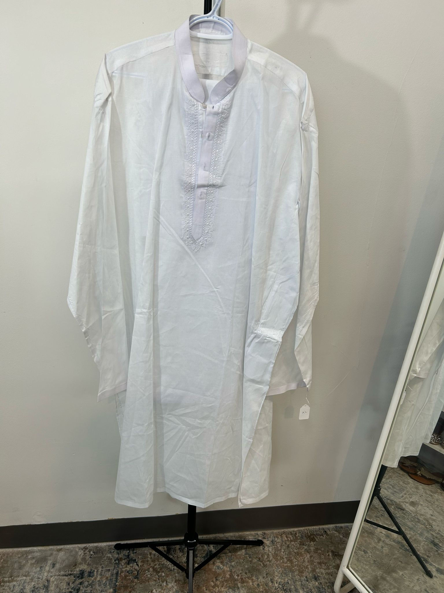 Men’s 2 pc cotton kurta shalwar - white