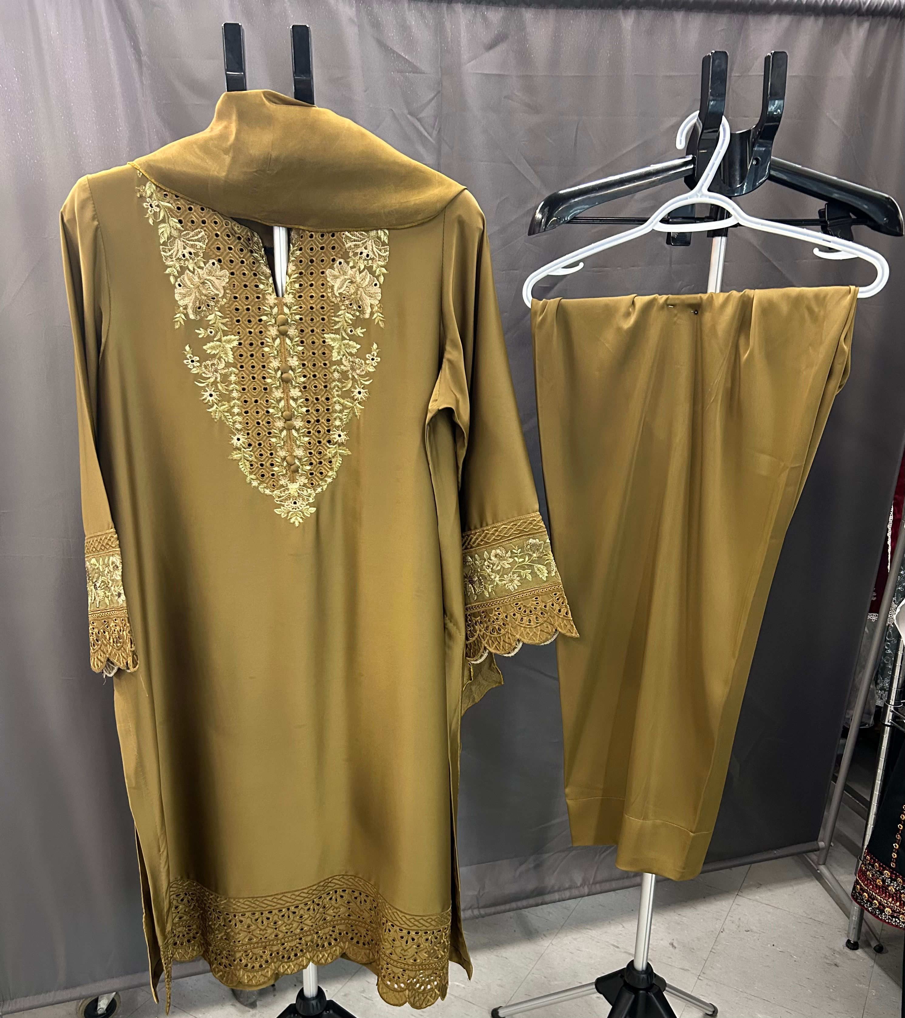 3 pc silk suit