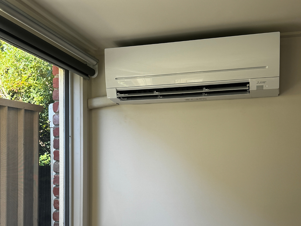 Completed split system installation in Brighton East by Loop Electrics