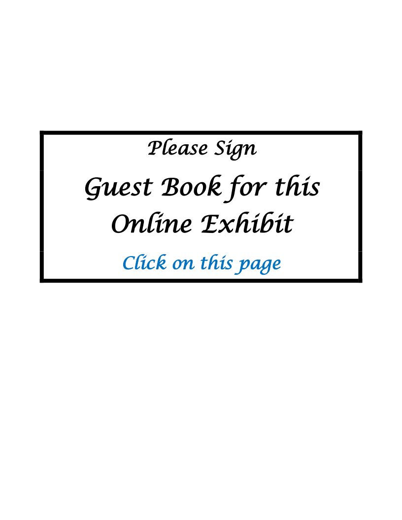 Guest Book for online Exhibit