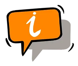 Tekstwolkje met i voor meer informatie over visuele communicatie