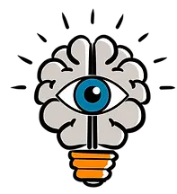 Brein met oog om te duiden dat ons brein visueel is ingesteld