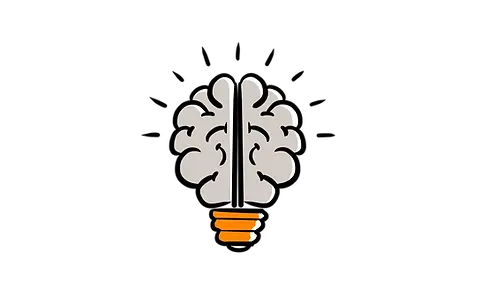 Brein in de vorm van een lampje om te duiden dat ons brein visueel is ingesteld