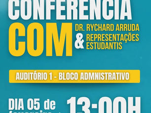 Conferência com o Dr. Rychard e representações estudantis
