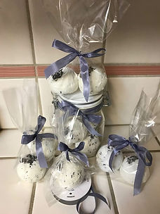 Completed Lavender Bath Bombs