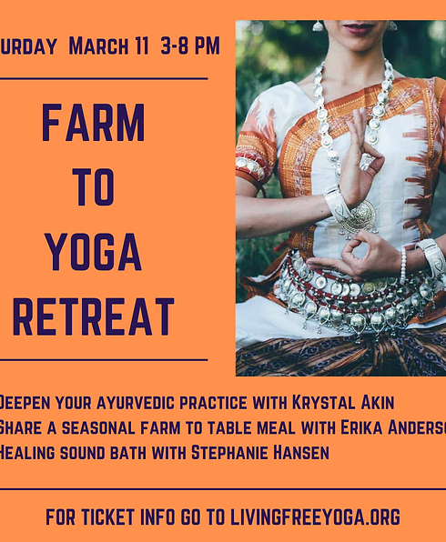 Farm to Yoga ReTreat, Kapha Season
