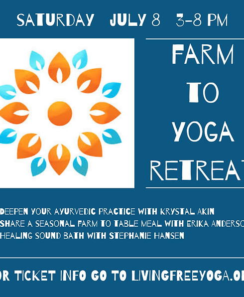 Farm to Yoga ReTreat, Pitta Season