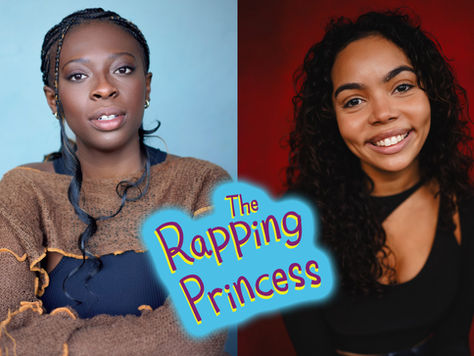 Two actor's head shots of global majority young women looking straight to camera.