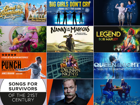 A grid of show promo images and titles in all sorts of styles and colours