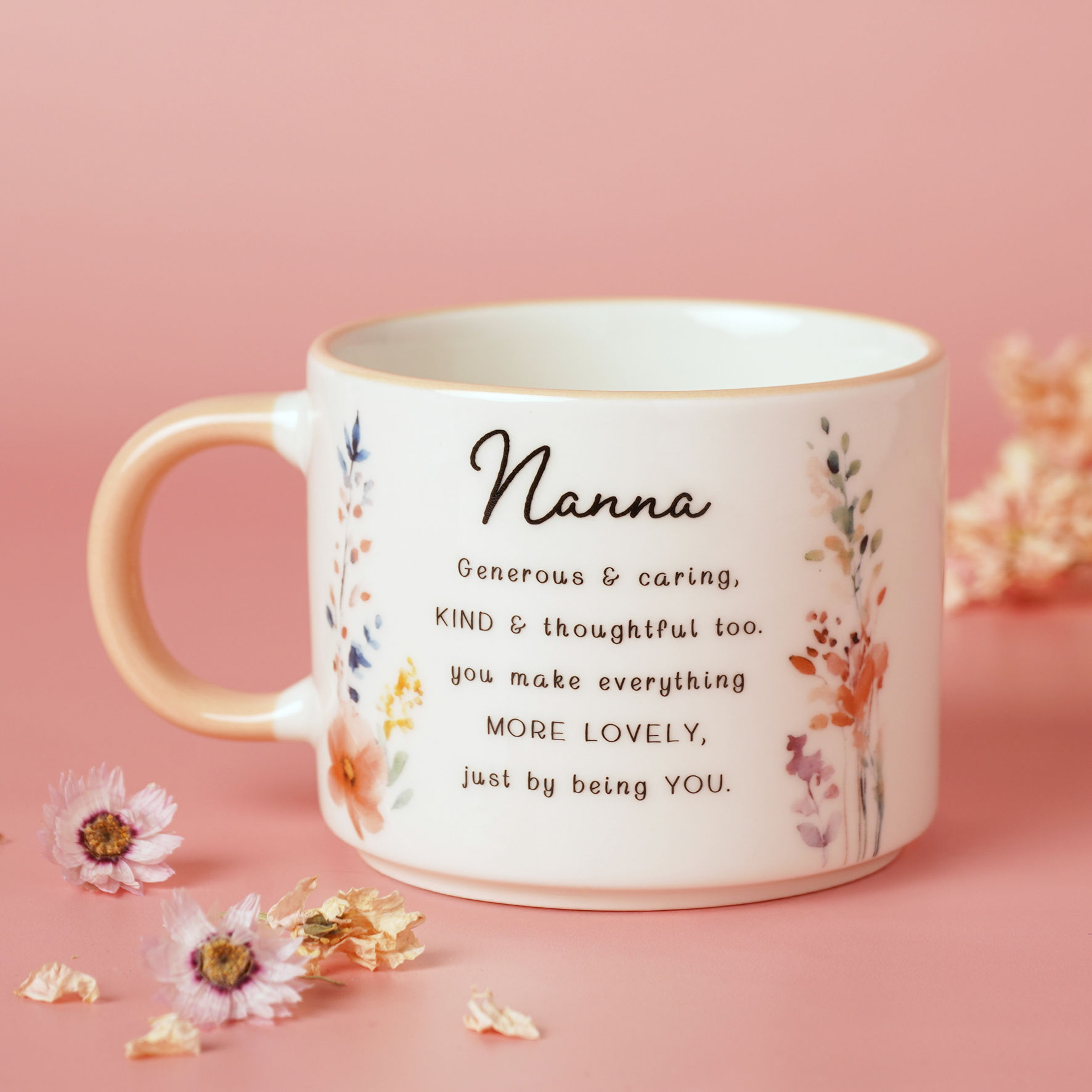 Nanna -Nana The Cottage Garden Peach Mug