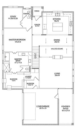 1st floor plan for 1625 ethan