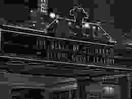 Marquee of the moviehouse in "It's a Wonderful Life."