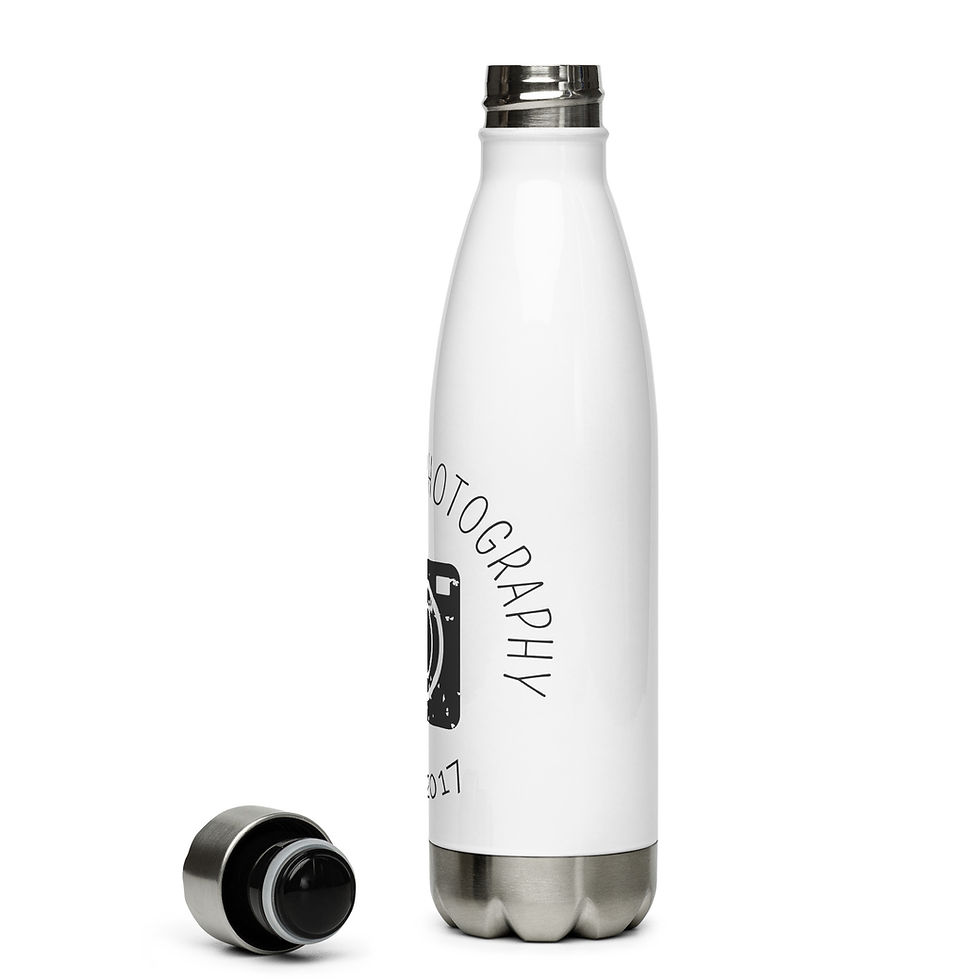 Thumbnail: Black Logo Stainless Steel Water Bottle