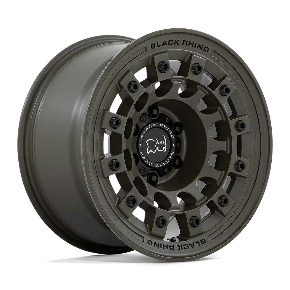 17X8.0 5X114.3 OFFSET 20 BLACK RHINO FUJI OLIVE DRAB GREEN