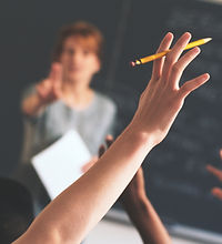 Hand raised to reflect frequently asked questions