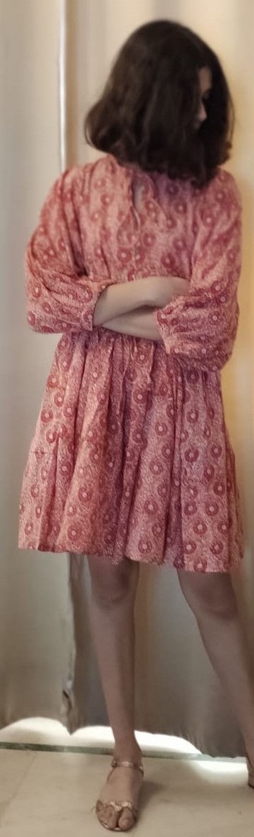 Thumbnail: Block Printed Cotton Short Dress - Chakri