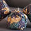 Thumbnail: Blue Safari Cotton Quilted Makeup/Washbag Cotton Quilted Makeup Bag (Set of 3)
