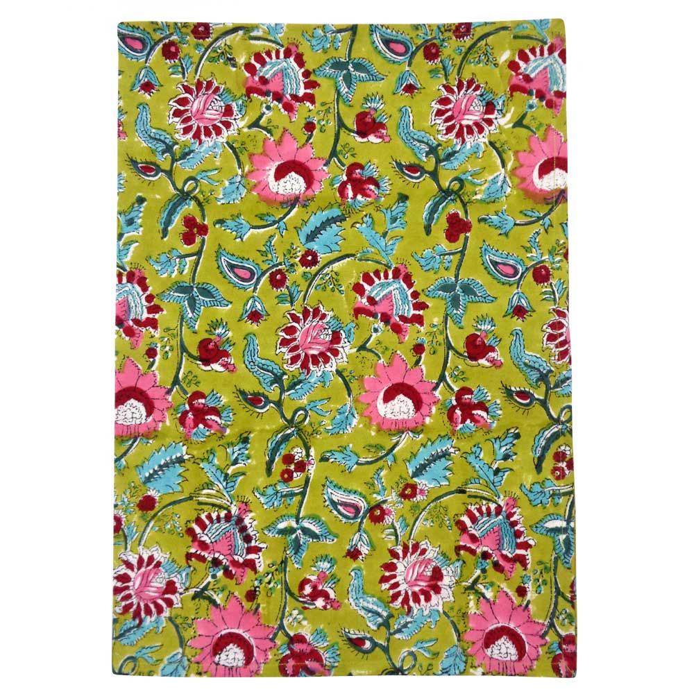 Hand Block Printed Cotton Tea Towel
