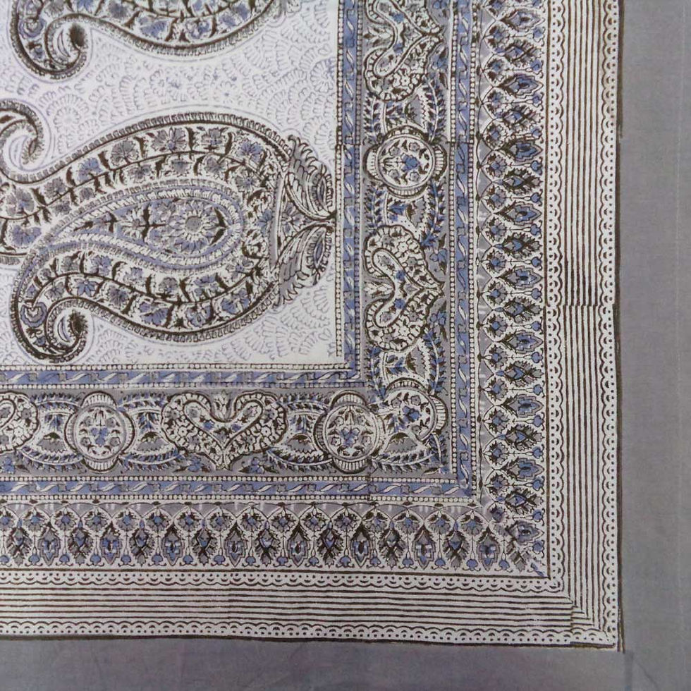 Thumbnail: Hand Block Printed Cotton Tablecloth