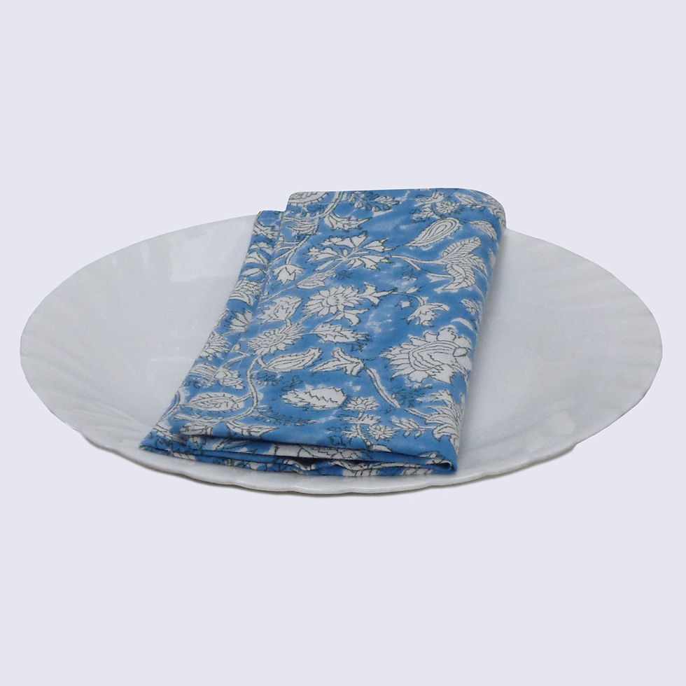 Thumbnail: Hand Block Printed Cotton Napkins (Set of 4)