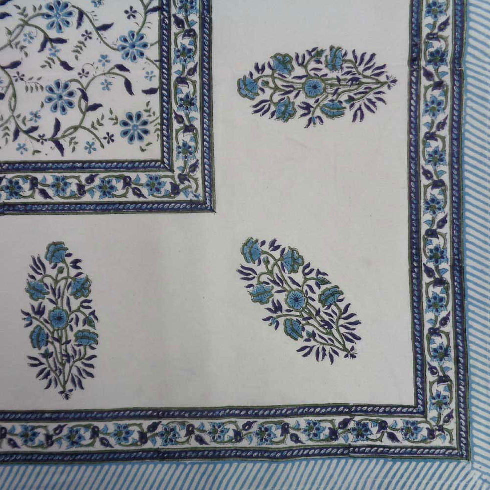 Thumbnail: Hand Block Printed Cotton Tablecloth