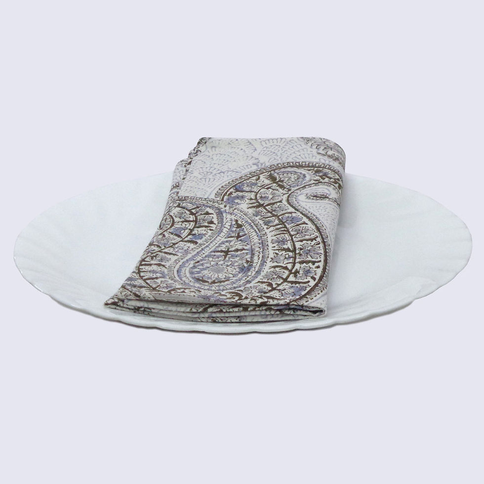 Thumbnail: Hand Block Printed Cotton Napkins (Set of 4)