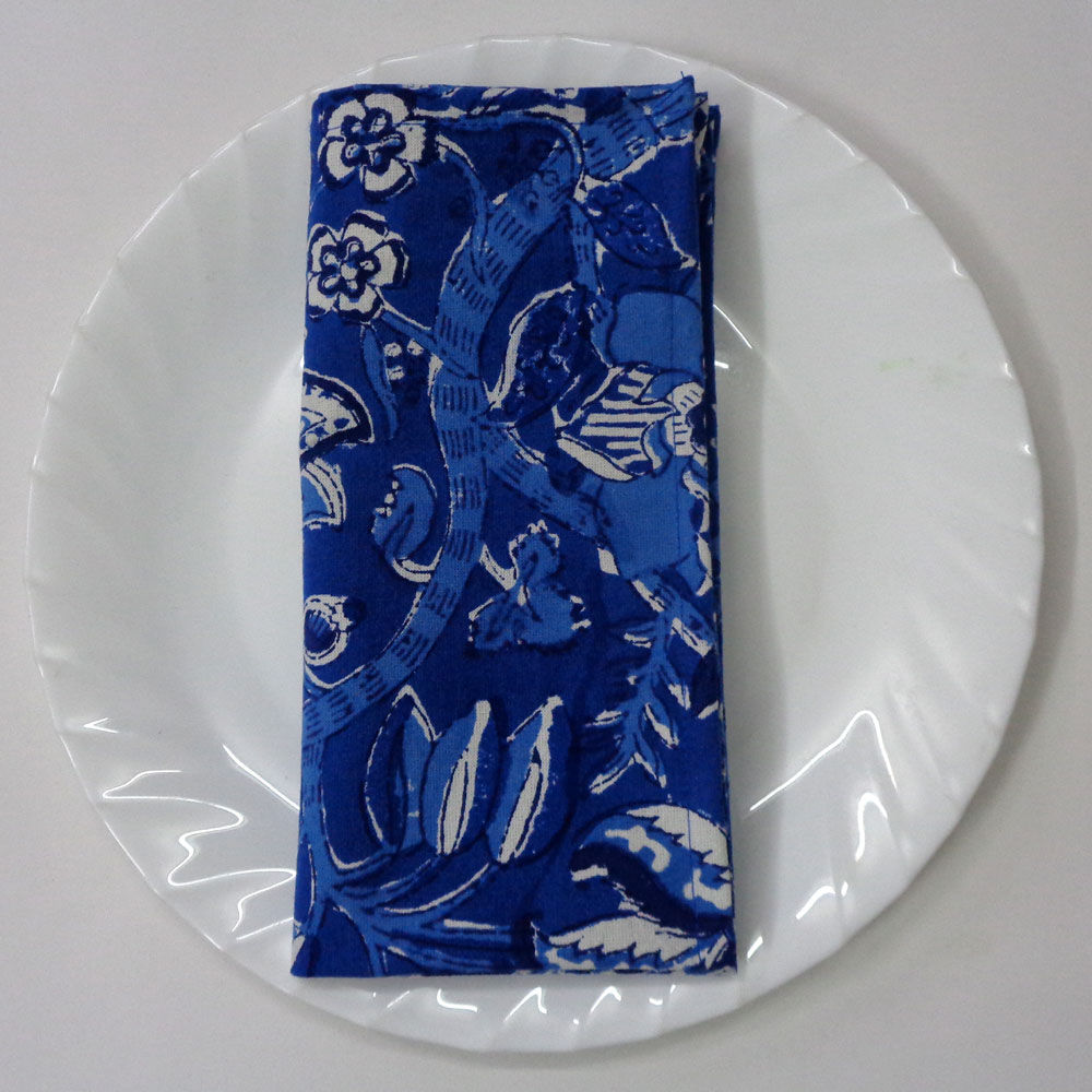 Hand Block Printed Cotton Napkins (Set of 4)