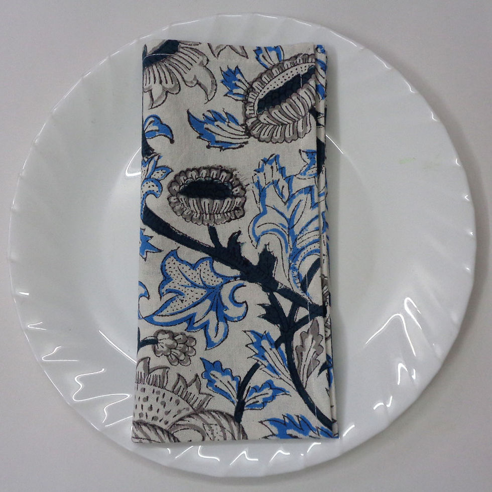 Thumbnail: Hand Block Printed Cotton Napkins (Set of 4)